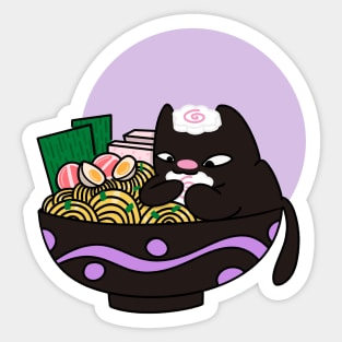 Cat Ramen (one) Sticker